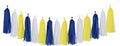 Navy-Blue White-Yellow Party-Decorations Tassel-Garland -15pcs Graduation by Panduola