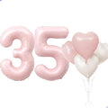 Pink 35 Balloon Number Pastel Pink 35th Birthday Party Decorations by Unknown