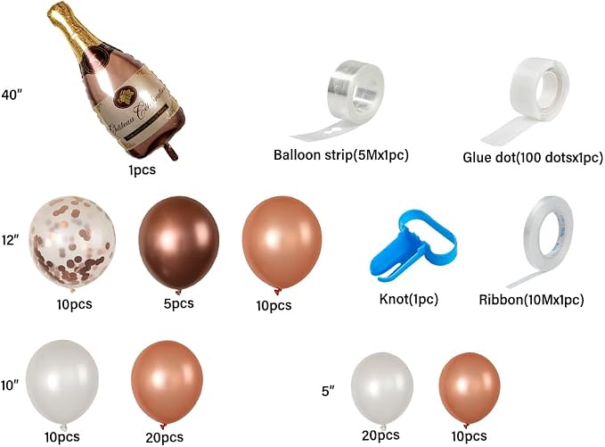 Restaurantware Balloon Arch Kit 86 Balloons, Glue Dot Strip Balloon Decoration - Image 9