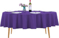 Ascoza 2pack 90 Inch Purple Round Tablecloth in Washable Polyester Fabric for Wedding/Banquet/Restaurant/Parties