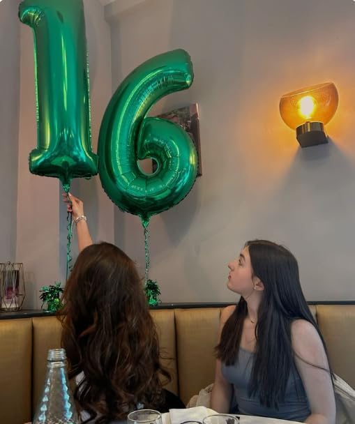 Green Number 1 Balloon 40 inch, Balloon numbers party supplies, deco photo shoot - Image 4