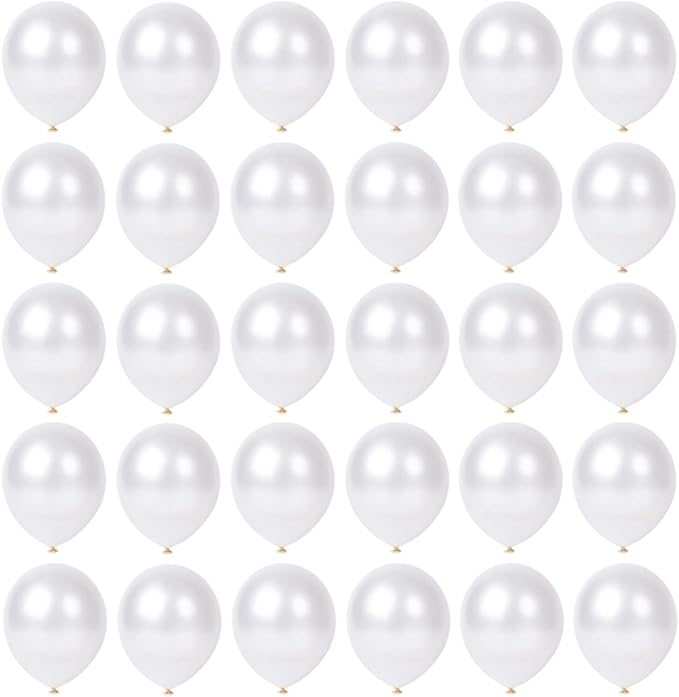 5 inch Pearl White Balloons by YicUik