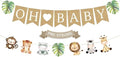 Weecent Pre-Strung 6ft Oh Baby Banner Safari Baby Shower Decorations | Burlap by Weecent