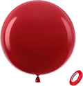 Bezente Burgundy Giant Latex Round Balloons 36 Inch 8 Pack | Dark Ruby Retro by Bezente