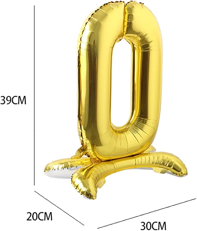 16" Standing Alphabet Letter and Number Balloons Aluminum Hanging Foil Film - Image 2