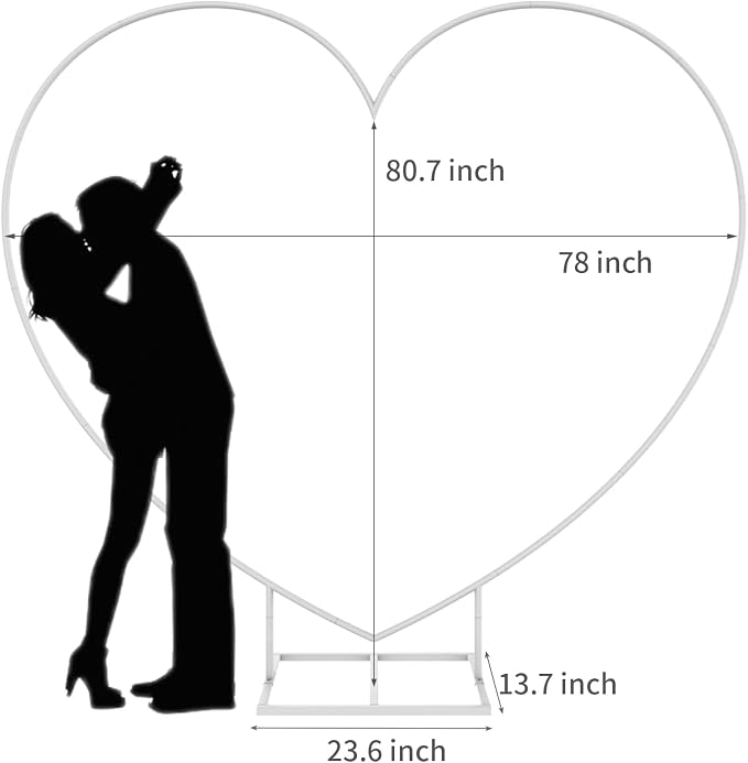 Metal Balloon Arch Kit, Love Balloon Column Arch Frame, Wedding Heart Arch - Image 2