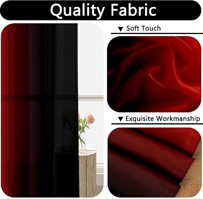Abstract Ombre Curtains 63 inches Length - Image 3
