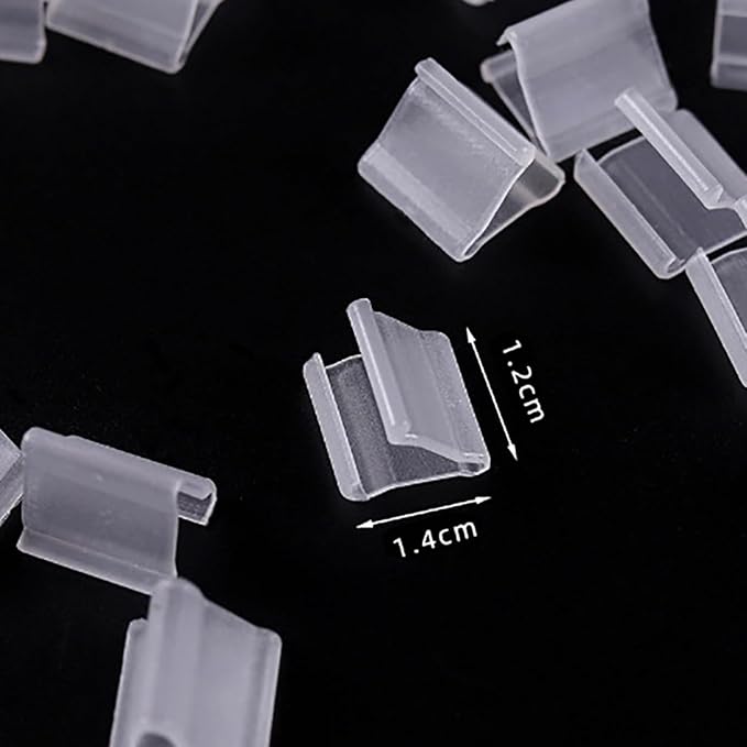 200PCS Clear Plastic V Balloon Clips - Image 2