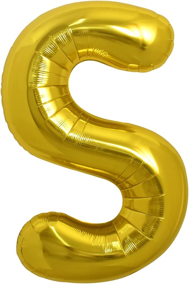 TONIFUL 40 Inch Large Gold Letter S Foil Balloons Alphabet Balloons | Giant by TONIFUL