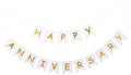 White Happy Anniversary Banner, Party Supplies by Unknown