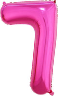40 Inch Hot Pink Number 7 Balloon, Giant Number Balloons, Birthday Decor | by Unknown
