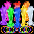 SpringFlower 400Pcs Glow Sticks Bulk Party Favor Supplies, Glow Sticks for Party Decorations, Wedding, Birthday, Halloween, Easter, Glow in the Dark Party Supplies with Bracelets and Necklaces by SpringFlower