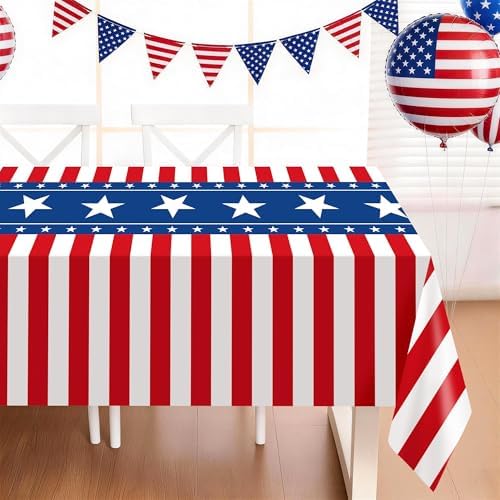 3 Pack Patriotic Tablecloths,American Flag Tablecloth,Patriotic Decorations - Image 5