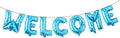 16 inch multicolor Welcome Balloon Banner Balloons Foil Letter Balloon by RUIANSI