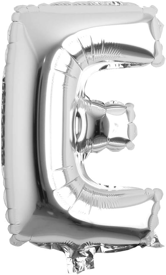 16" inch Single Silver Alphabet Letter number Balloons Aluminum Hanging Foil by REIANS