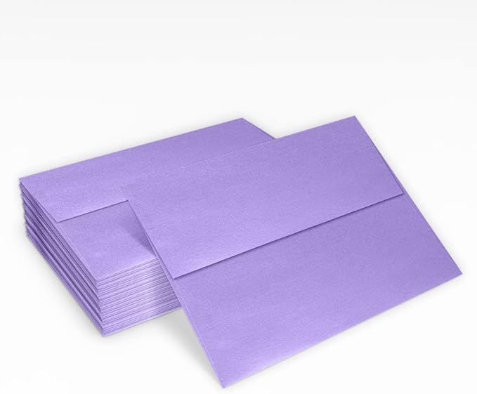 LUXPaper A7 Invitation Envelopes | Peel & Press | 5 1/4" x 7 1/4" | Amethyst Metallic | 80lb. Text | 1,000 Qty