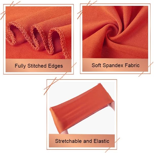VDS Pack of 50 PCS | Champagne | Spandex Chair Sashes Bows Without Buckle | Stretch Elastic Banquet Universal Folding Chair Band Tie with for Wedding Party Conference Celebration Event Decoration