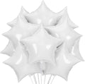 25Pcs White Star Shaped Balloons 18Inch Foil Mylar Balloon Helium | by Unknown