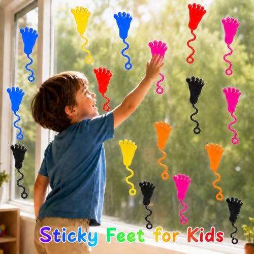 30 Pack Sticky Hands Bulk Party Favors for Kids 4-8 8-12 3-5, Stretchy Sticky Feet Slappy Hands Toys,Goodie Bag Stuffers for Kids Birthday Party,Classroom Prizes Treasure Box Toys Pinata Fillers - Image 2