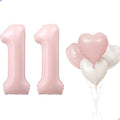 Pink 11 Balloon Number Pastel Pink 11th Birthday Party Decorations by Unknown