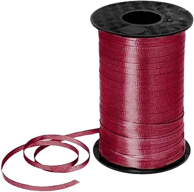 PMU 500 Yards x 3/16in Burgundy Crimped Curling Ribbon String by PMU