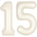 Cream White Number 15 51 Balloon by Unknown