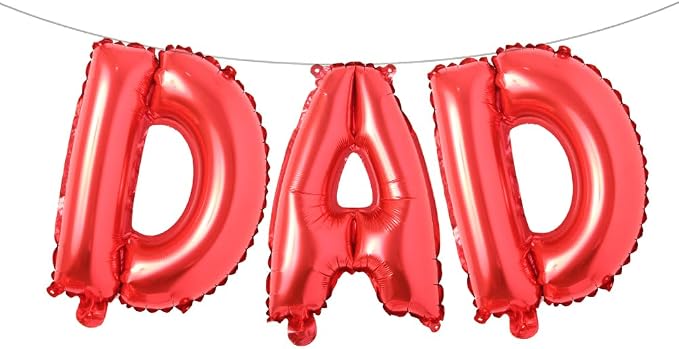 16 INCH DAD Multicolor optional Foil Letter Balloon 16" Happy Father's Day Best by RUIANSI