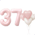 Pink 37 Balloon Number Pastel Pink 37th Birthday Party Decorations by Unknown