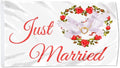 Just Married Flag Banner Outdoor Indoor Decoration Flag 3x5Feet Double Stitched by Cayyon