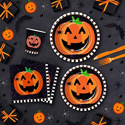 Pumpkin Halloween Plates and Napkins Party Decorations Supplies - Image 5
