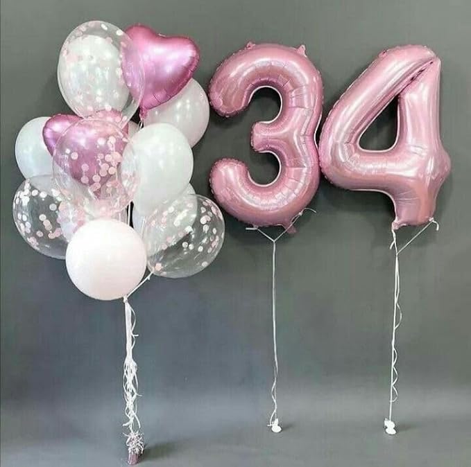 Number Balloons 40 Inch Pearl Pink 3 Balloon - Image 4