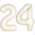 Cream White Number 24 42 Balloon by Unknown