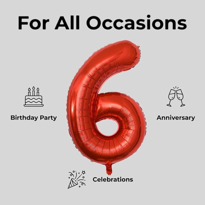YPSelected 32 Inch Large Foil Helium Number Balloon Birthday Wedding Party 0-9 - Image 5