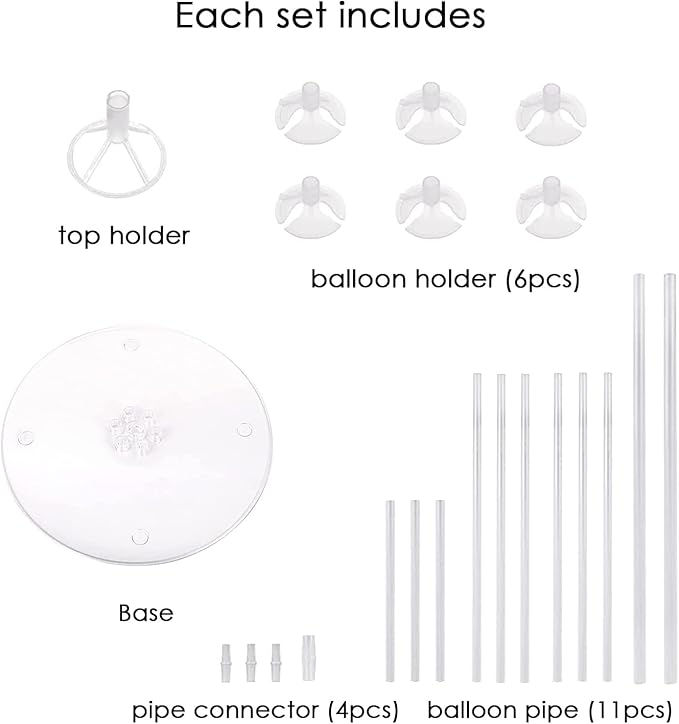 10 Sets of Balloon Stands for Table Balloon Stand Allowing Balloons To Float - Image 3