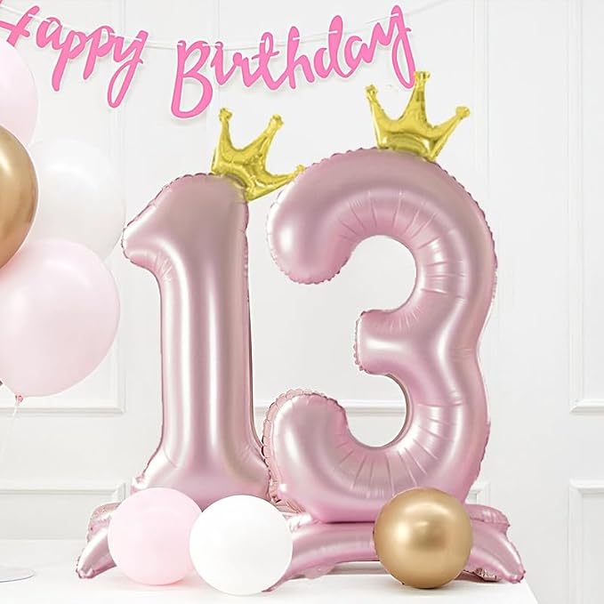 42 Inch Pink Foil Number 8 Balloon, 8th Pink Birthday Decorations | Giant - Image 5