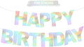 BEISHIDA Pre-Strung Iridescent Happy Birthday Banner Party Sign Decoration | NO by Beishida
