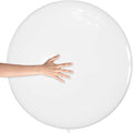 5Pcs Clear Big Balloons 36 Inch, Round Large Latex Party Balloons by Qikoolaa