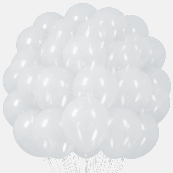 Voircoloria 66pcs Clear Transparent Latex Party Balloons, 12inch | by Voircoloria