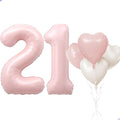 Pink 21 Balloon Number Pastel Pink 21st Birthday Party Decorations by Unknown