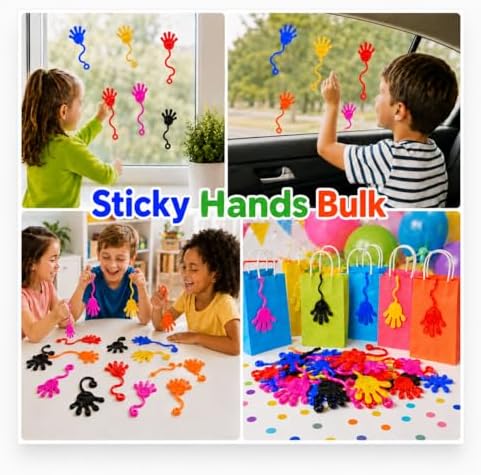 30 Pack Sticky Hands Bulk Party Favors for Kids 4-8 8-12 3-5, Stretchy Sticky Hand Slappy Hands Toys,Goodie Bag Stuffers for Kids Birthday Party,Classroom Prizes Treasure Box Toys Pinata Fillers - Image 6
