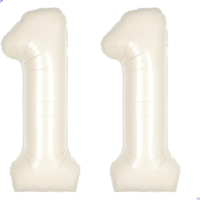 Cream White Number 11 Balloon for First Birthday Decorations, 40 inch Huge by Unknown