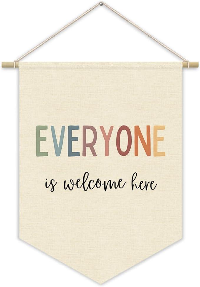 Classroom Decor, Everyone Is Welcome Here Canvas Banner, Welcome Sign Classroom by Unknown