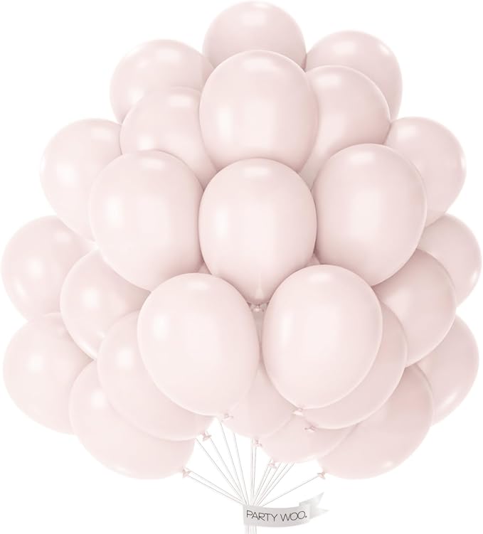 PartyWoo Beige Balloons 50pcs Boho Cream Ivory Neutral Color | 12 Inch Balloons by PartyWoo