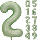 Number 2 Balloon, 40-Inch Sage Green Number Balloon | 40-inch foil balloon by GifloonOfficial