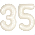 Cream White Number 35 53 Balloon by Unknown