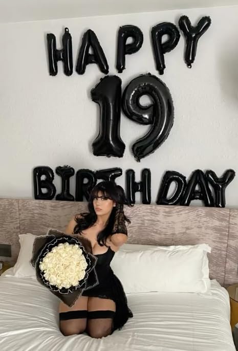 Black Number 8 Balloon 40 inch, Balloon numbers party supplies, deco photo shoot - Image 7