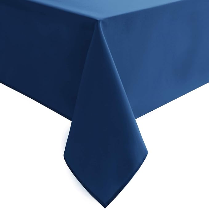 Hiasan Royal Blue Tablecloth Square - Waterproof and Washable Fabric Table Cloth for Card Tables, 54 x 54 Inch