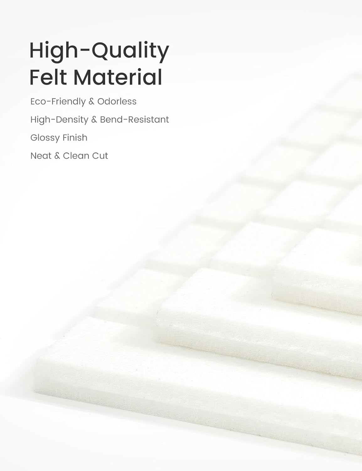 Bumusty Large Cork Board Alternative-47 x35 Felt Bulletin Board Tiles, with 30 Pushpins, 70 Adhesive Tabs, 12-Pack Slat Wall Paneling, Cork Boards for Office Push Pin Board Felt Board-Milky White