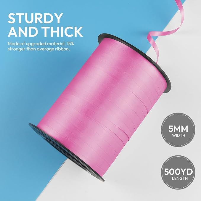 500 Yards Curling Ribbon for Gift Wrapping, 3/16" Balloon String for Christmas - Image 2