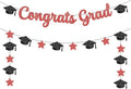 KatchOn Graduation Decorations 2026 | Glitter Congrats Grad Banner Red and Black by KatchOn